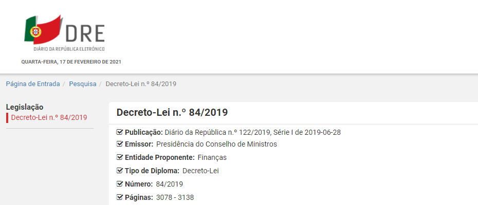 Execução do Orçamento de Estado para 2019