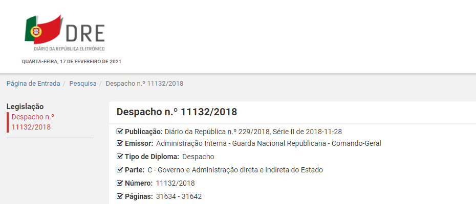 Definição das unidades orgânicas flexíveis da estrutura de comando da GNR