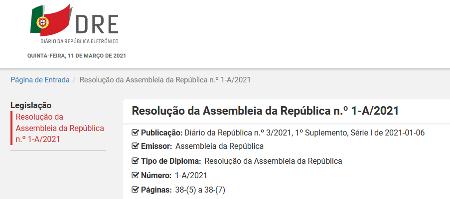 Renovação do Estado de Emergência